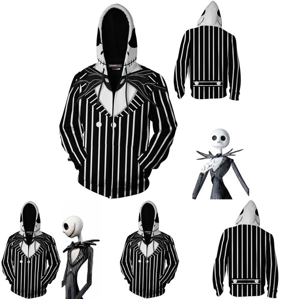 The Nightmare Before Christmas Jack Skellington 3d Cosplay Costume Hoodie With Vibrant Digital Print And Soft Breathable Material