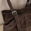 Vintage Suede Tote Bag for Women Large Capacity Casual Shoulder Bag Retro Cross Quilting Soft Hobo Handbag for Daily Commute Work Shopping Travel