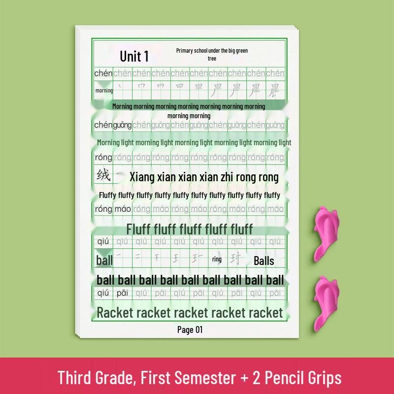 Chinese People s Education Edition Third Grade Volume Synchronization Practice Copybook for Primary Students