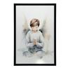 Angelic Prayer of a Boy Angelic Prayer of a Boy, 40X50 Cm, Gold Aluminum Frame, 230 Gsm Matte Paper