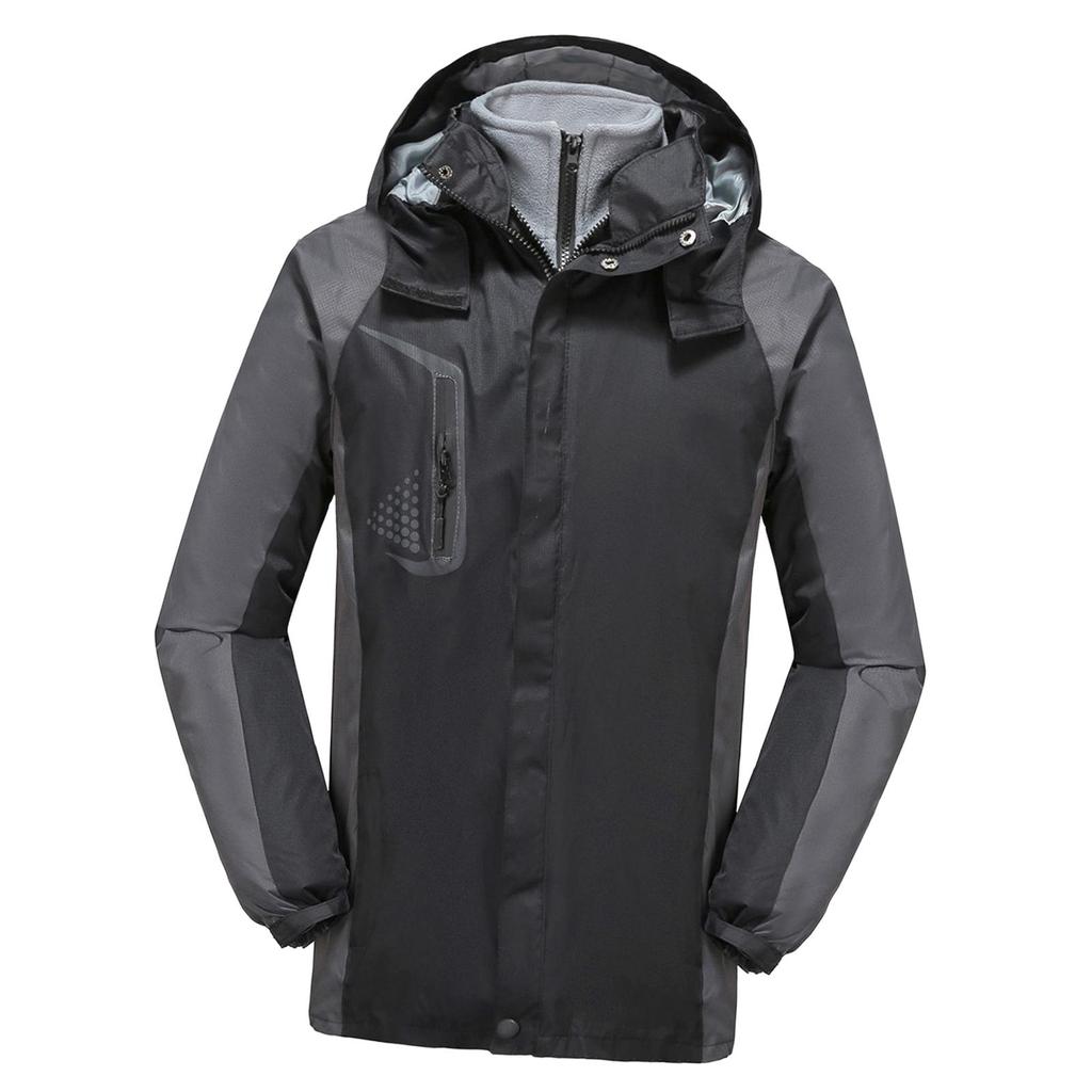 Hooded Softshell Jacket Waterproof Overcoat Winter Windbreaker for Climbing Skiing Outdoor Camping