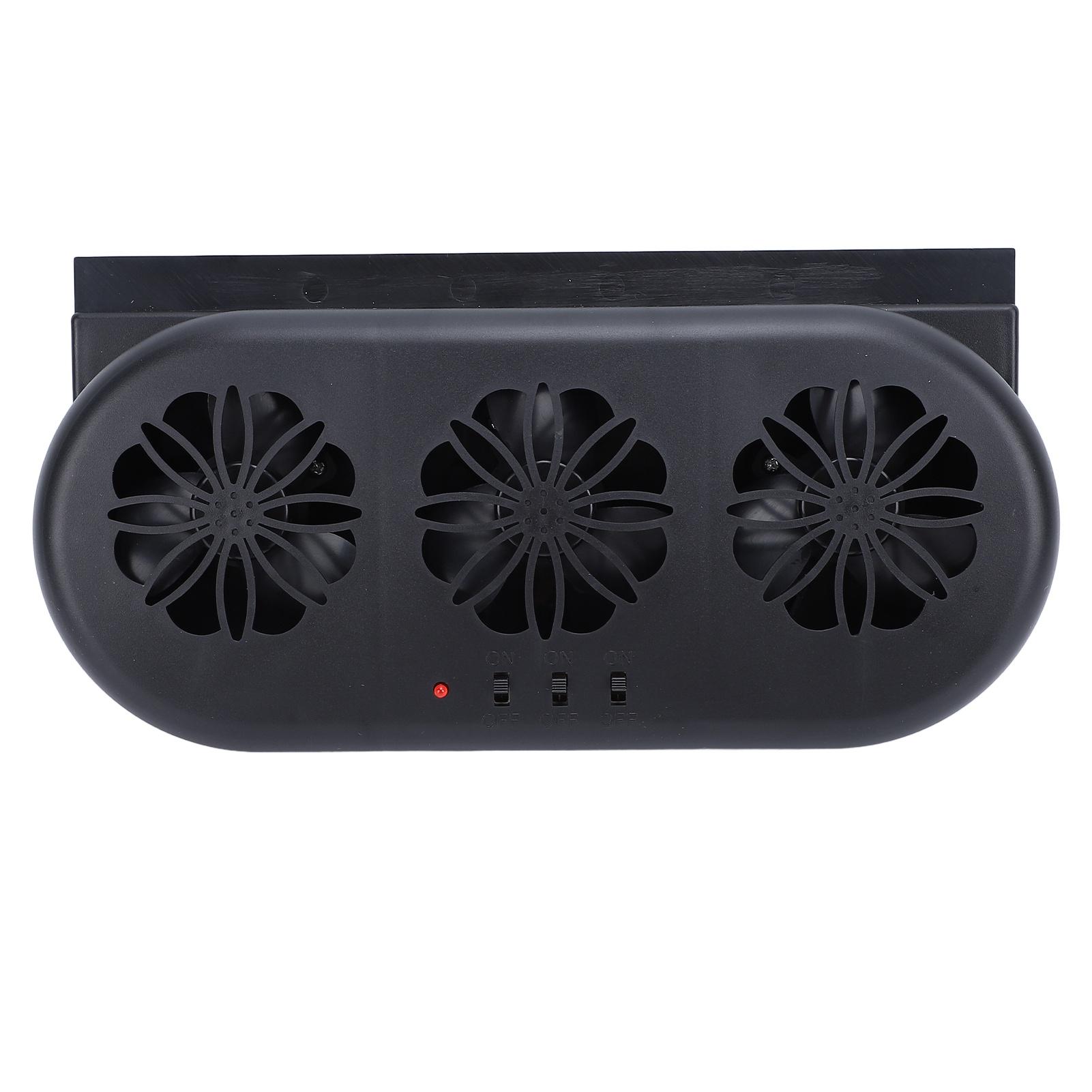 

Car Air Vent Cooling Fan SUV Window Cooler 3 Outlet USB Plug in Circulation Exhaust Smoke Black чёрный
