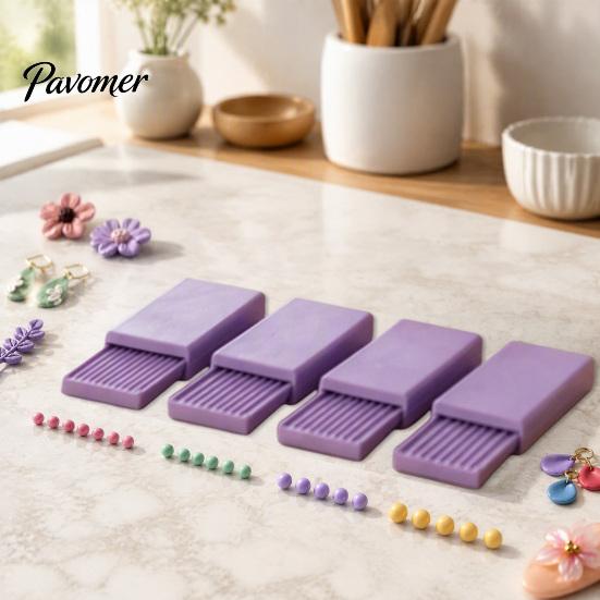 Precision Bead Making Machine 4Pcs Clay Gel Ball Roller Maker Tool, 2mm 3mm 4mm 5mm Roller, Polymer Shaping Molds for DIY Earring, Flower Jewelry Nail