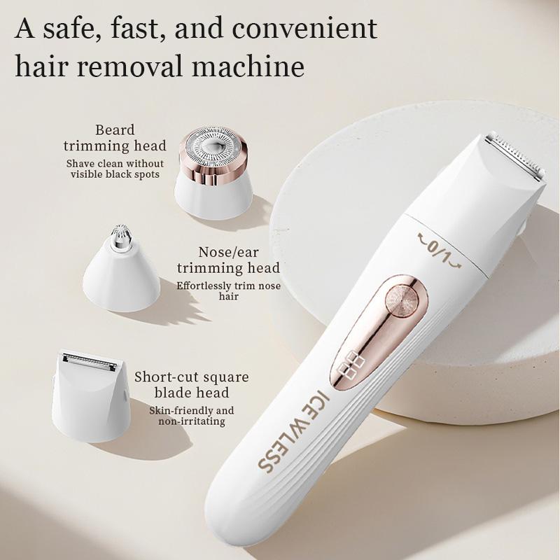 3-in-1 Hair Trimmer, Electric Digital Hair Trimmer, Women's Bikini Hair Remover, Suitable for Eyebrows, Armpits, and Body