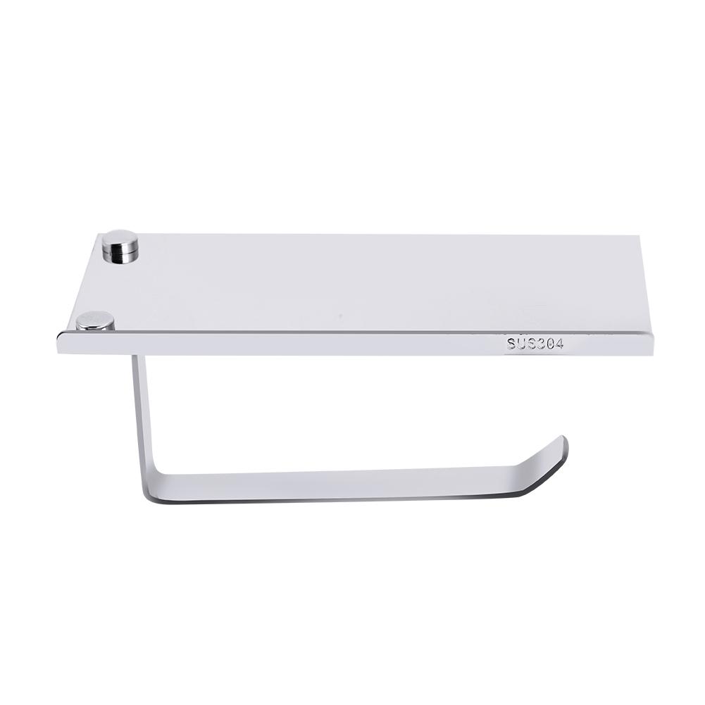 Toilet Paper Roll Holder Wall Mount Stainless Steel Bathroom Towel Tissue Rack