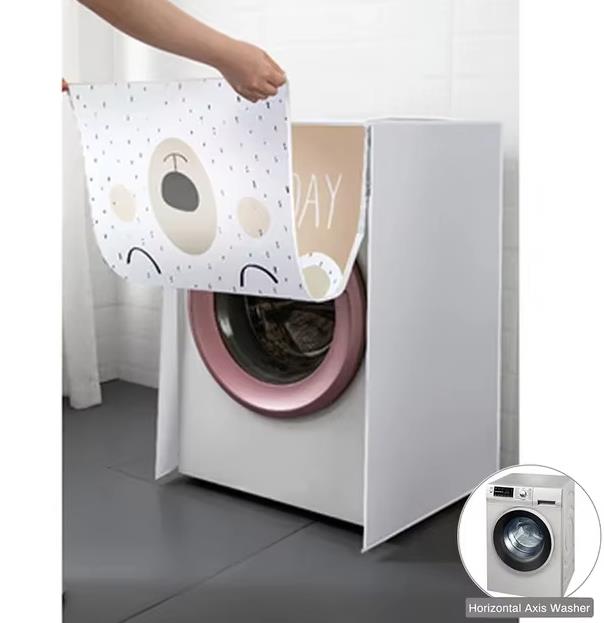 PEVA Thick Washing Machine Cover - Waterproof Dustproof Universal Fit for Top/Load Washers, Kids-Friendly Foldable Protector