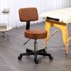 Beautician S Swivel Salon Chair With Padded Seat Back 5 Wheels Adjustable Height Salon Hairdressers Tattoo Spa Rolling Cushion Professional 48cm