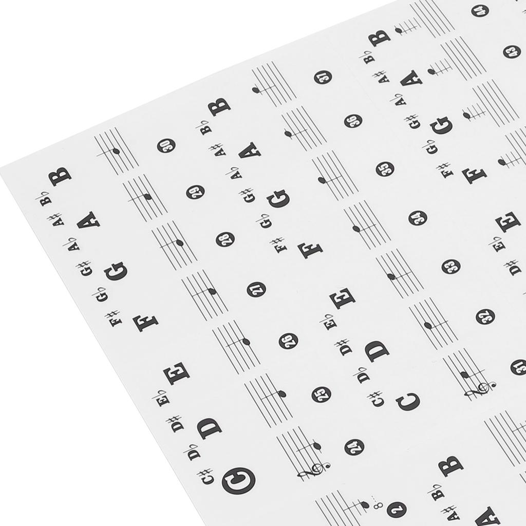 Pianonyckelklistermärke Elektronisk orgel Tangenter Genomskinlig Notation Klistermärke Dekoration