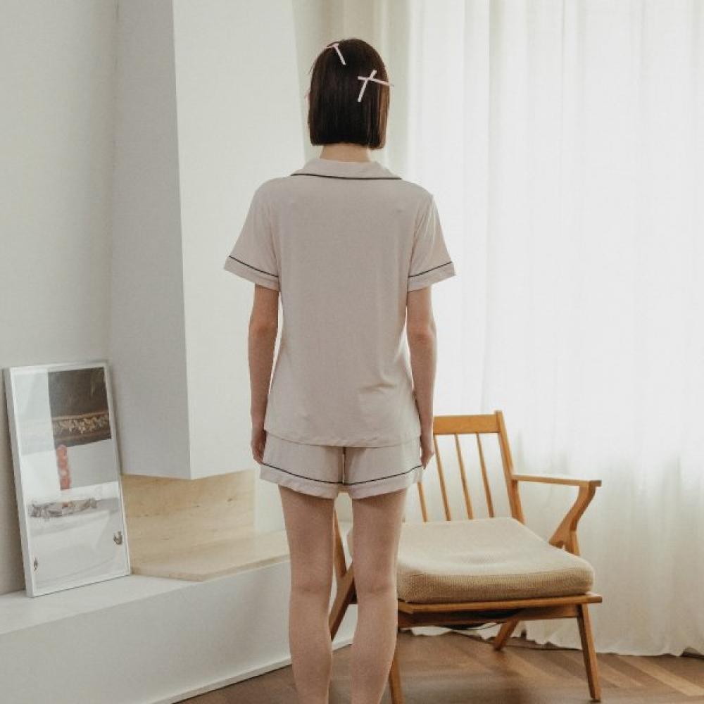 Frenchiel Micro Modal Short Sleeve Pajama Peach Fuzz  Fwpj062s 