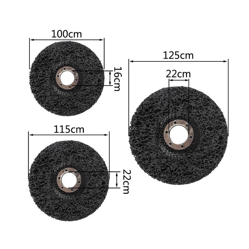 Rust Removal and Cleaning Wheel - Nylon Silicon Carbide Grinding Disc for Metal and Stainless Steel Polishing and Sanding.
