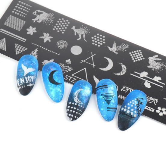 Nail Stamping Plate Various Patterns Clear Engraved Rust-Proof Polish Printing Flowers Nail Art