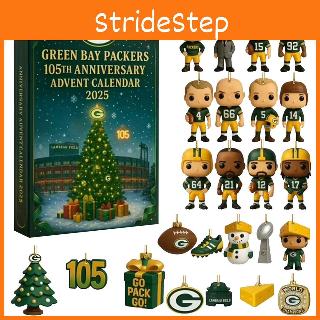 Green Bay Packers Jubiläums-Adventskalender Acryl Weihnachtsdeko Geschenk für Sportfans