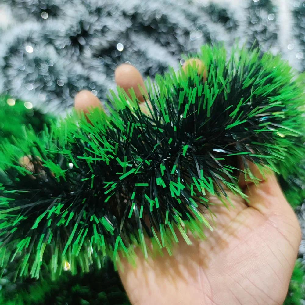 Christmas Tinsel Ribbons Green Cane Ribbon Garland Xmas Tree Hanging Pendent Ribbons Ornaments Home Party Decoration Supplies