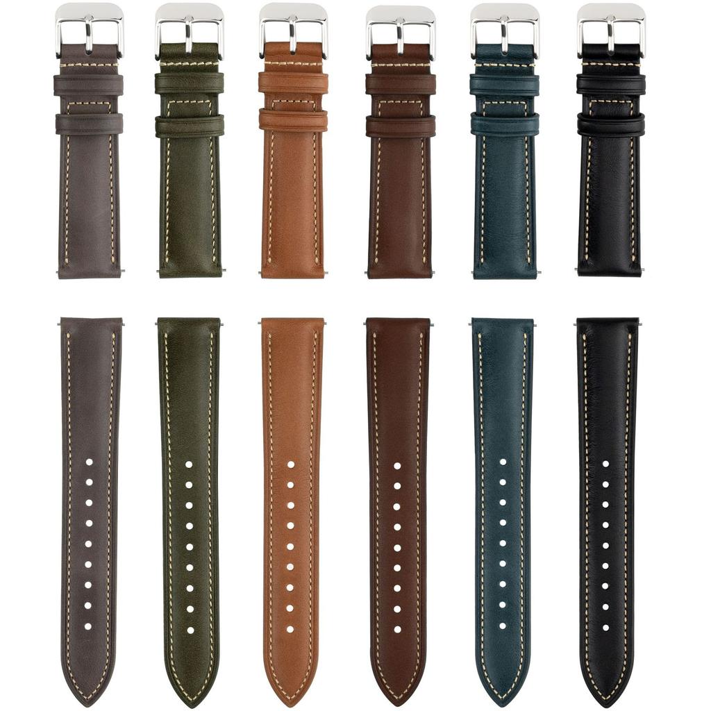 Quick Release Oil Wax Genuine Leather Watch Strap Replacement for Huawei Watch GT 2 GT 3 GT 4 GT 5 Watch 3 Pro Smart Watch