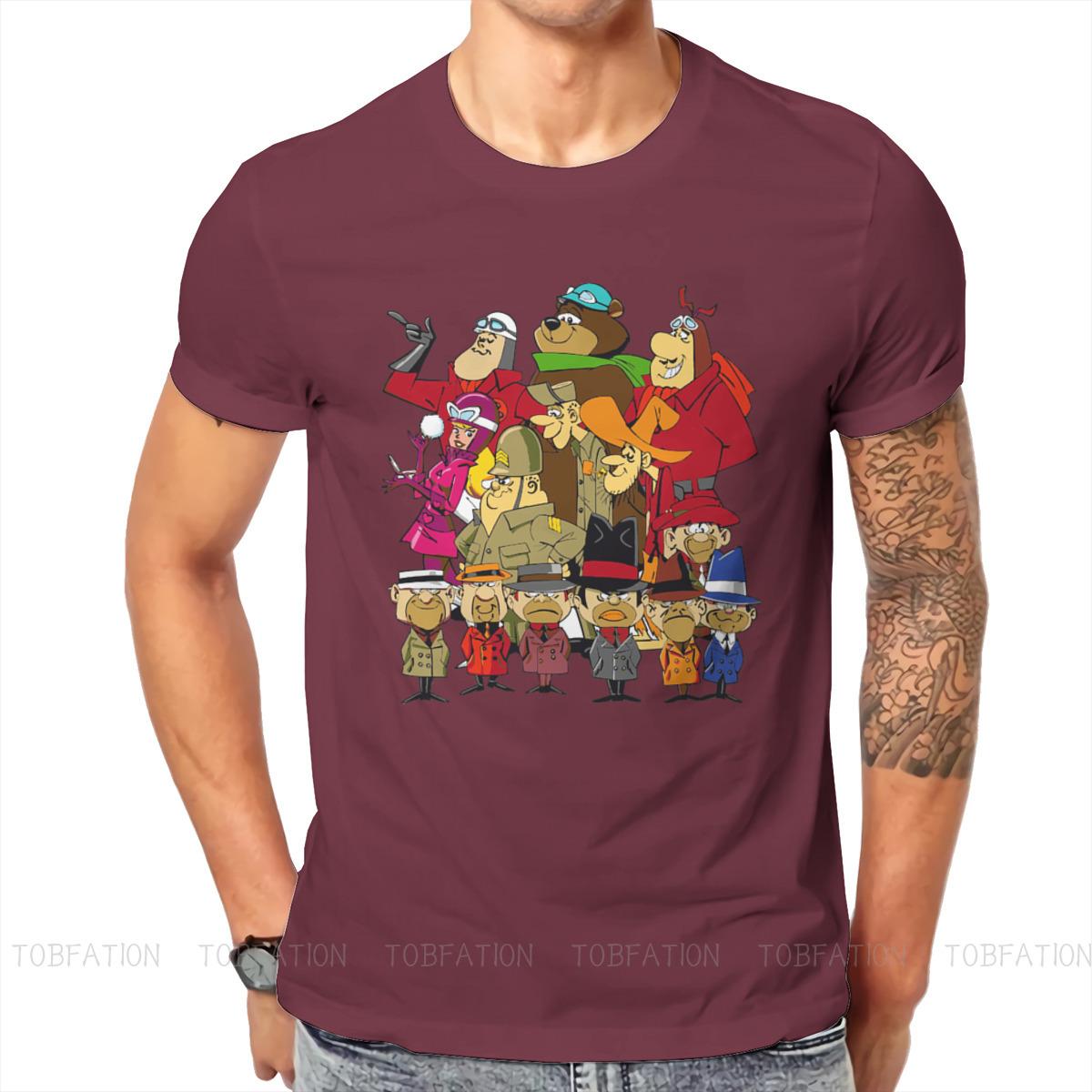 

Wacky Races 1968 Anime TV Series Characters Tshirt Black for Men S-6XL T Shirt Harajuku Men s Tops Tee L