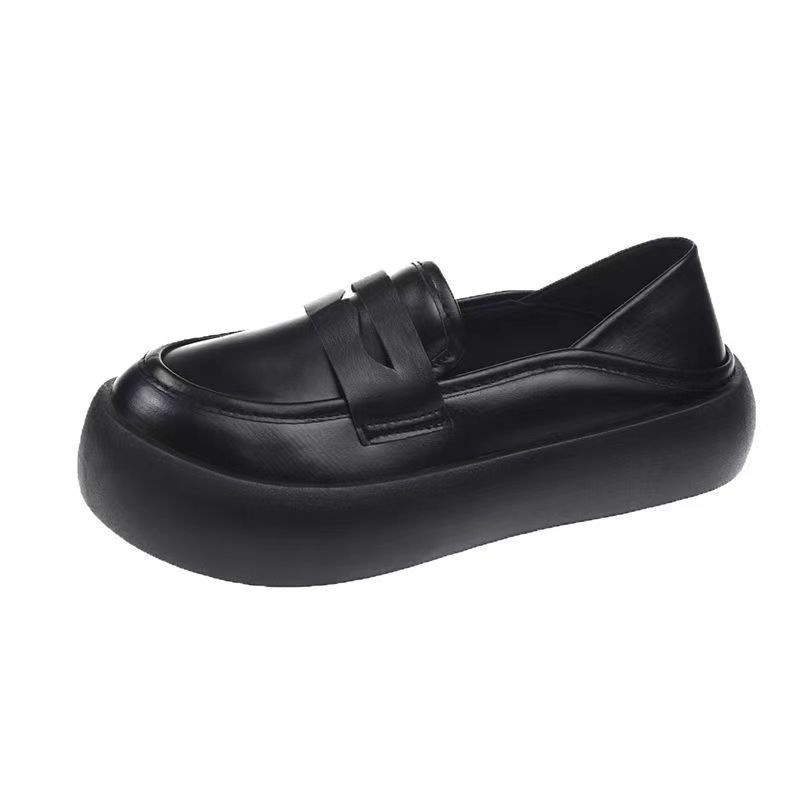 Women's shoes, ugly and cute bread shoes, two lazy people, one pedal, loafers, Doudou shoes, thick-soled muffin, low-top shoes, little white shoes.