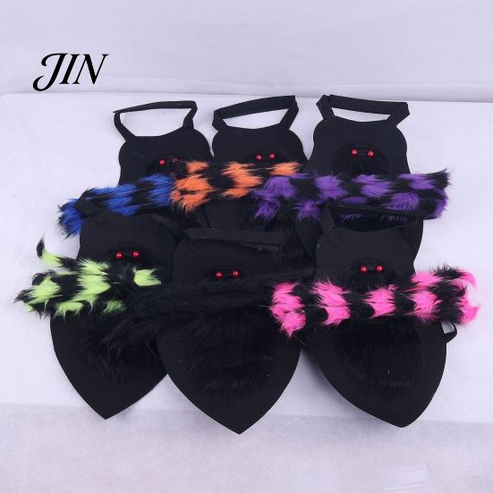 Fastener Buckle Pet Costume Halloween Spider for Dog Cat, Hairy Dress Up Outfit Party Accessory, Festival Pets