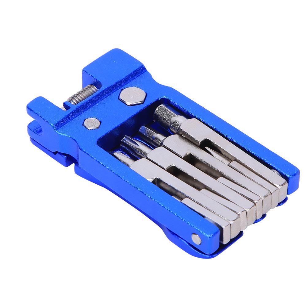 20 in 1 Multifunctional Bike Chain Cutter Portable Aluminium Alloy Bicycle Repairing ToolBlue