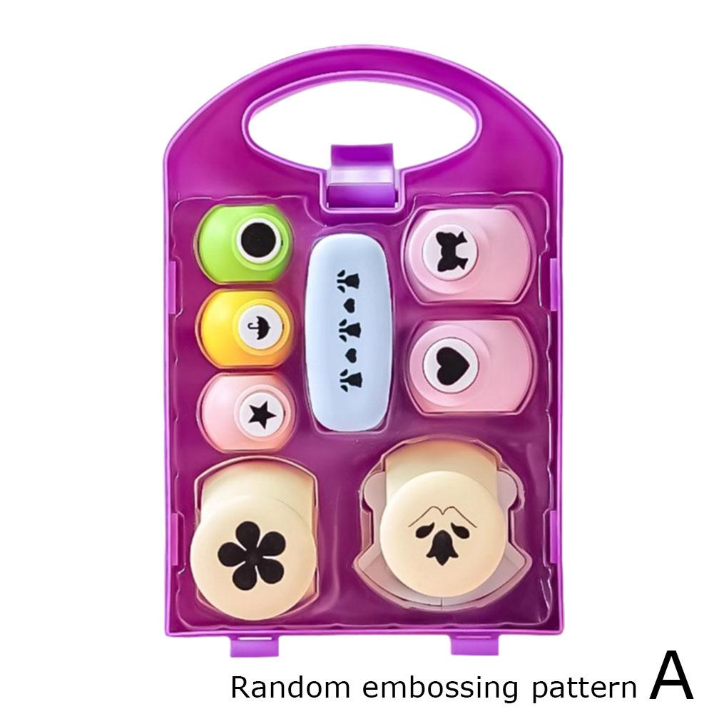 Creative Hole Punch & Paper Edge Scissors Kit - Various Flower Shaped Mini Embossing Punch For Children's DIY Greeting Card