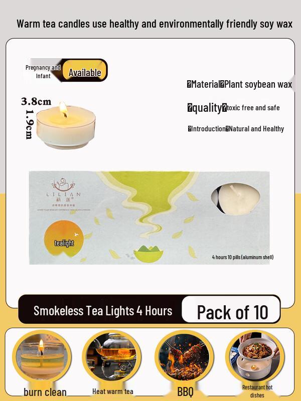 LIEI Smokeless 4-Hour Tea Light Warming Candles