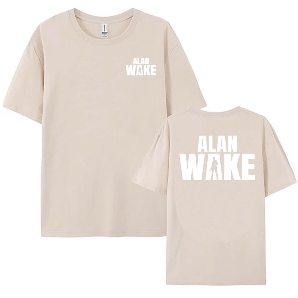 Alan Wake 2 Koszulka z nadrukiem Koszulki bawełniane z krótkim rękawem Streetwear Unisex Luźny codzienny T-shirt z okrągłym dekoltem Góra