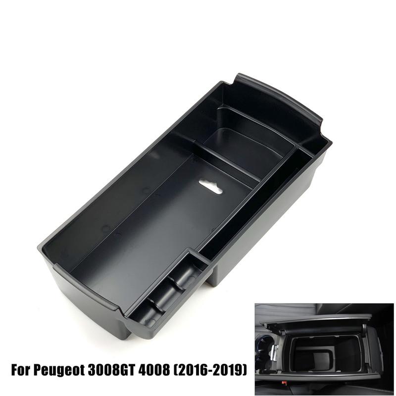 Automobile Armrest Storage Box For Peugeot 308 408 2008 3008 4008 5008 Center Console Container Storage Organizer Car Accessorie