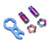   7pcs   Alloy     Valve   Strong Hardness Bike Tire Valve Cover Nut Set