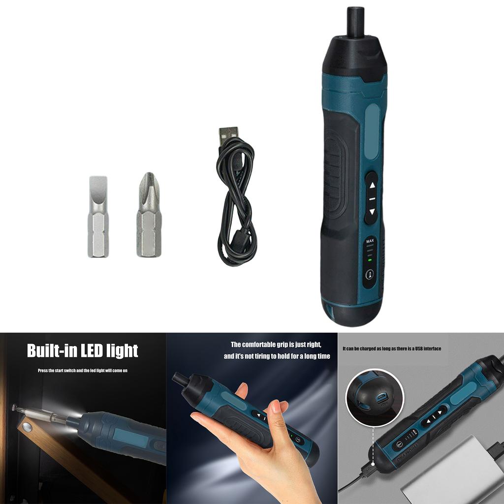 4 Speed Torques Adjustment Electric Screwdriver With Magnetic Tip And Rechargeable Battery For Precisions Work