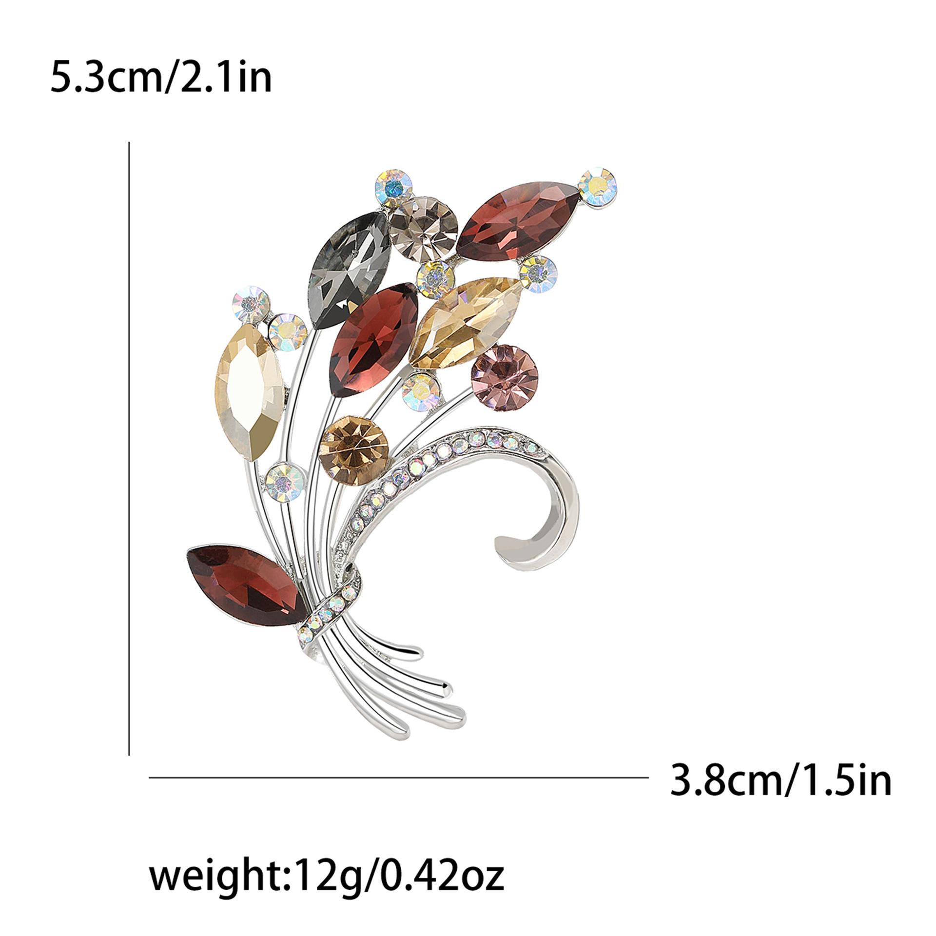 

Високоякісна сплавна брошка-букет зі стразами, вишукана жіноча брошка-корсаж для сукні чи костюма