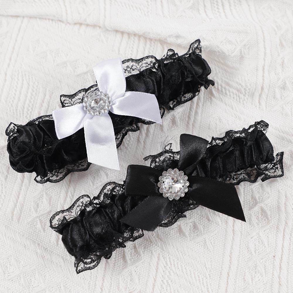 1Pcs Sexy Bride To Be Bow Leg Ring Lace Garter Belt Leg Circle Ring Bridal Shower Wear Hen Bachelorette Party Wedding Decoration
