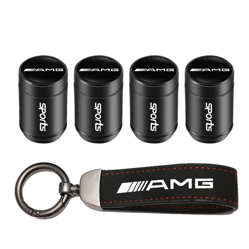 Auto Reifen Felgen Ventilkappen Abdeckung Wildleder Auto Schlüsselanhänger Ring Schlüsselanhänger Für Mercedes Benz AMG W203 W206 W220 W205 W211 W212 W201 W168