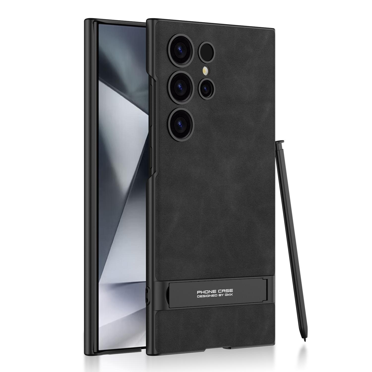 

Чехол для Samsung Galaxy S24 S23 Ultra, ультратонкий, приятный для кожи, матовый, простой кожаный, силиконовый кронштейн, противоударный защитный чехол for Galaxy S23 Ultra&case only(no pen)