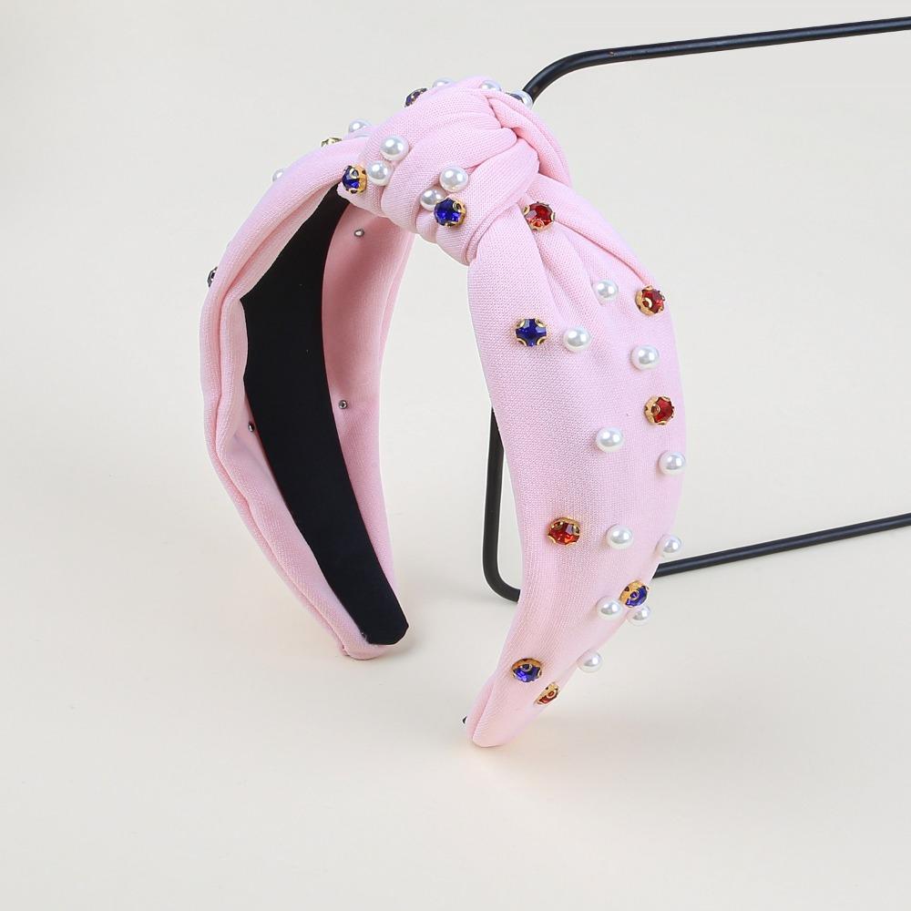 Crystal Bow Headband Wide Pearl Headbands Fashionable Rhinestone Headband  Hair Accessories
