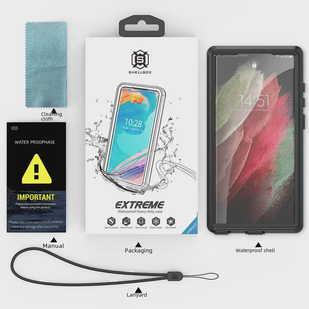 Mars War God Samsung S23 Ultra Waterproof Transparent Diving Protective Case