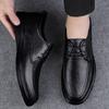 Herren Lederschuhe Business Casual Atmungsaktiv Bequem Klassische Papa Schuhe Große Größen Loafer für Herren