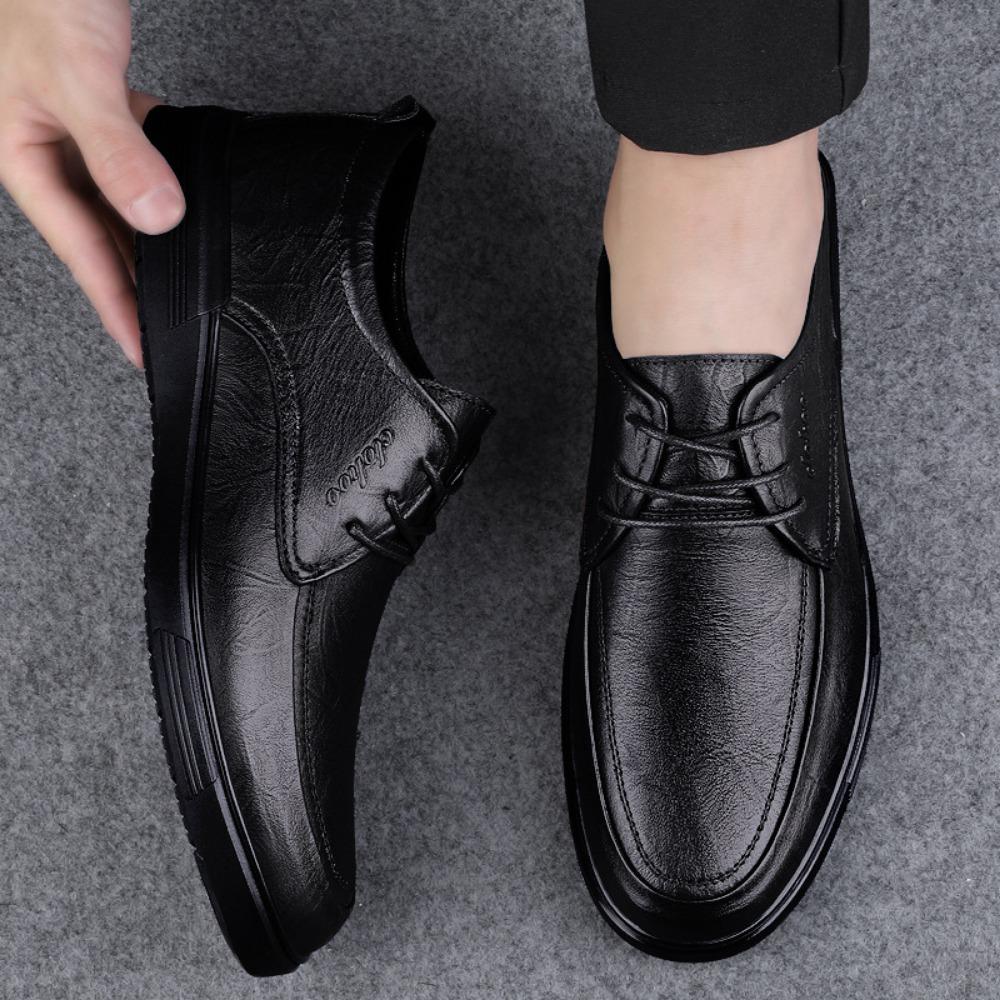 Herren Lederschuhe Business Casual Atmungsaktiv Bequem Klassische Papa Schuhe Große Größen Loafer für Herren