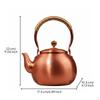 Handmade Coppery Metal Kettle Copper Teapot 1600ML Hammered