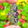 Amethyst Gemstone Handmade 925 Sterling Silver Jewelry Ring Size 10 i2I07