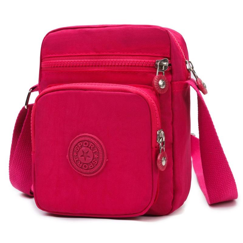 Women’s Nylon Crossbody Bag Small Messenger Bag Multi Pocket Shoulder Purse Lightweight Travel Phone Bag Casual Mini Handbag