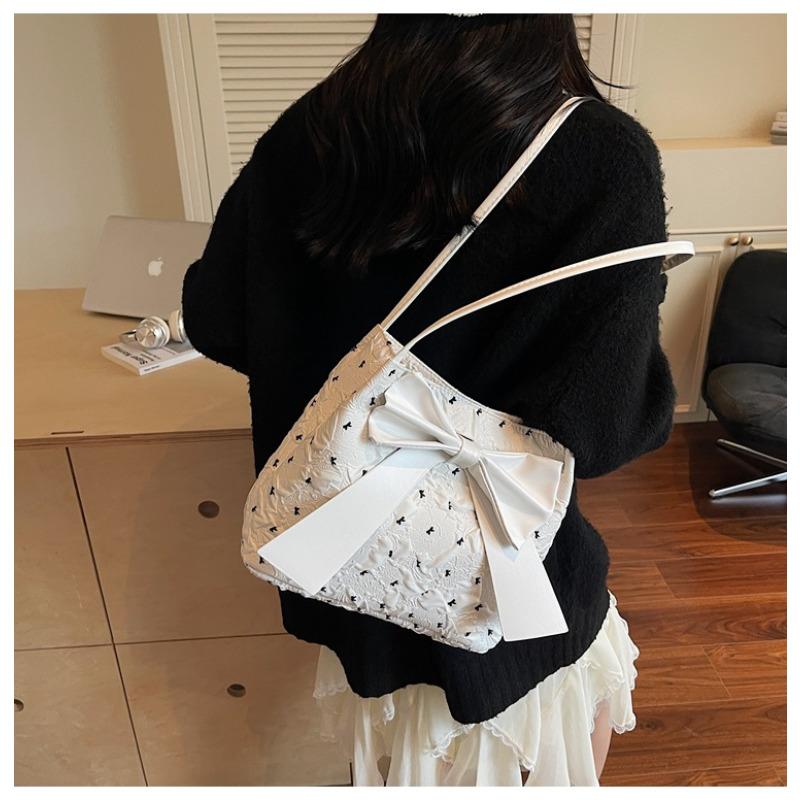 Polka Dot Schmetterling Schultertasche im koreanischen Stil für Damen, Modische Pendler-Tragetasche, Schicke Lässige Crossbody-Tasche