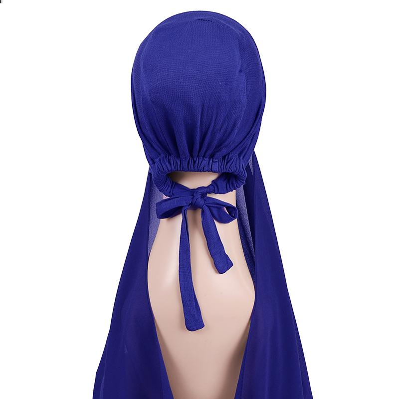 Muslim Instant Hijab Women Bonnet With Chiffon Shawl Head Scarf Cap Inner Headband Stretch Hijab Cover Headwrap Turbante