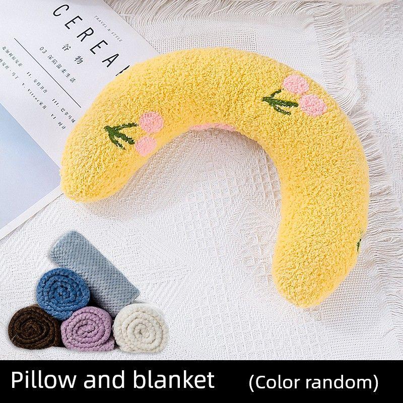

Exclusive for Cats Mini Pillow Pet Dog/Cat Sleep Pillow Mat Cat Blanket Soft Pillow Pet Supplies Soft Plaid] Yellow Cherry + blanket