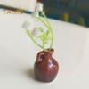 Ceramic Flower Vase Fridge Magnet 3D Plants Vase Refrigerator Magnet Home Office Kitchen Locker Mini Simulation Vase Decoration