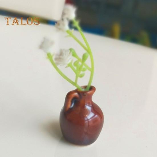 Ceramic Flower Vase Fridge Magnet 3D Plants Vase Refrigerator Magnet Home Office Kitchen Locker Mini Simulation Vase Decoration