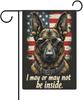 German Shepherd Dog Patriotic American Design with Fashion Glasses & I May Or May Not Be Inside Double Sided Garden ag YYQ GGO