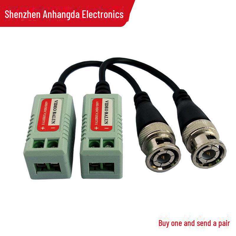 High-Definition Passive Coaxial AHD/TVI/CVI Twisted Pair Transmitter for Analog Video Via Network Cable