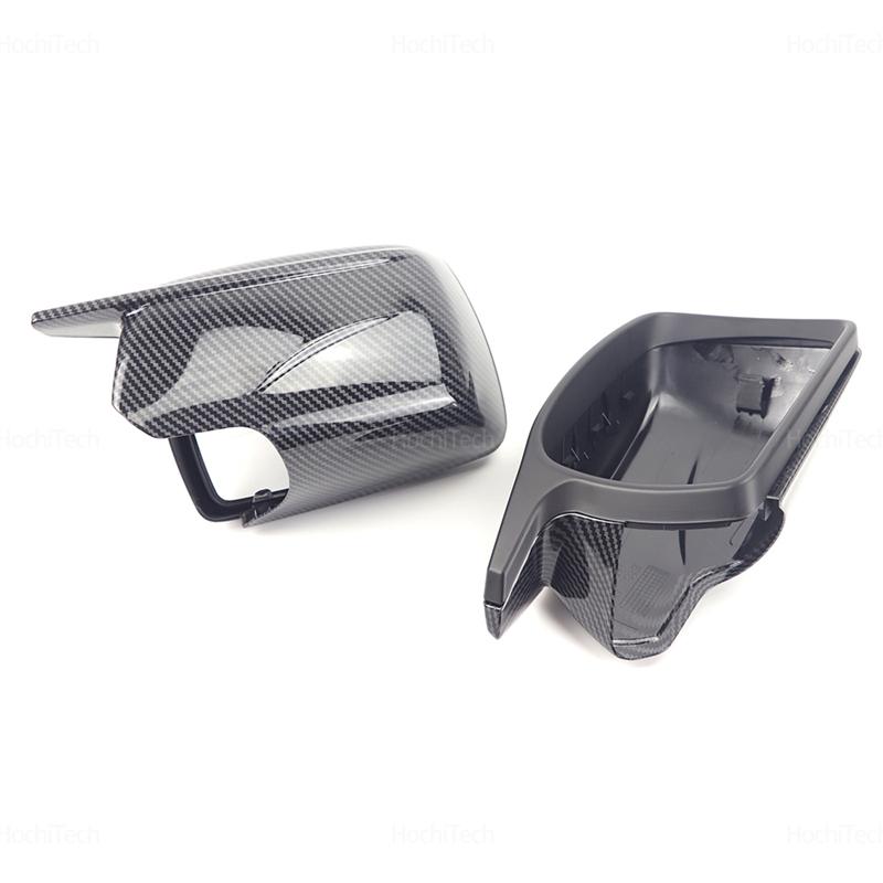 Bright Black Side Mirror Caps for BMW X3 X 3 E83 2003-2010 High Quality Replacement Style Carbon Fiber Mirror Cover with Tool
