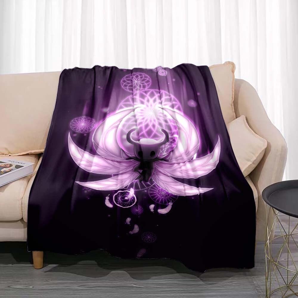 Hollow Knight deka Herní flanel Novinka Hřejivý flanel z mikrovlákna Odolný pro děti i dospělé Cestovní přehoz na pohovku