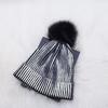 Hot Gold Silver Beanies Woolen Hat Female Autumn Winter Students Warm Woolen Knit Hat Reflective Beanies