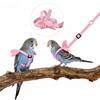2-metre Adjustable Elastic Parrot Flying Leash Wing Harness Outdoor Training Walking Rope for Small Pet Birds Budgies Cockatiels